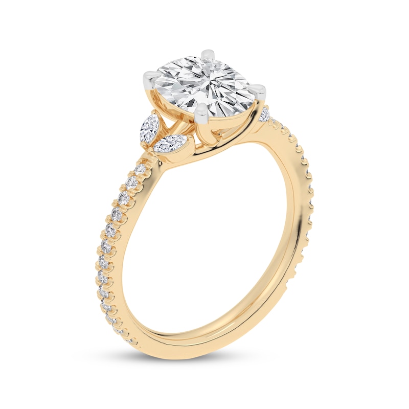 Main Image 2 of Now + Forever Lab-Grown Diamonds Oval-Cut Engagement Ring 2-1/3 ct tw 14K Yellow Gold