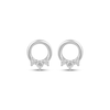 Thumbnail Image 2 of Diamond Circle Mini Stud Earrings 1/10 ct tw Sterling Silver