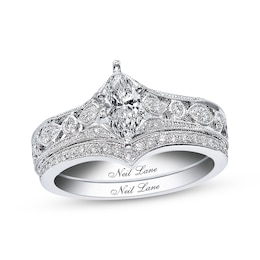 Neil Lane Marquise Diamond Bridal Set 7/8 ct tw 14K White Gold