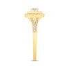 Thumbnail Image 2 of Now + Forever Princess-Cut Diamond Double Cushion Halo Engagement Ring 5/8 ct tw 14K Yellow Gold