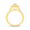 Thumbnail Image 3 of Now + Forever Princess-Cut Diamond Double Cushion Halo Engagement Ring 5/8 ct tw 14K Yellow Gold