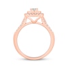 Thumbnail Image 3 of Now + Forever Princess-Cut Diamond Double Cushion Halo Engagement Ring 5/8 ct tw 14K Rose Gold