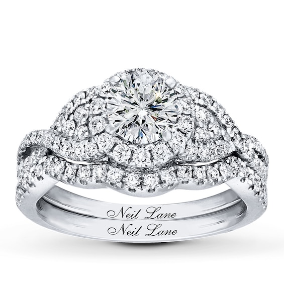 Neil Lane Round Diamond Bridal Set 1-3/8ct tw 14K White Gold