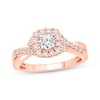 Thumbnail Image 1 of Now + Forever Round-Cut Diamond Halo Engagement Ring 3/4 ct tw 14K Rose Gold