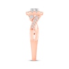 Thumbnail Image 2 of Now + Forever Round-Cut Diamond Halo Engagement Ring 3/4 ct tw 14K Rose Gold