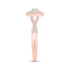 Thumbnail Image 2 of Now + Forever Round-Cut Diamond Double Halo Engagement Ring 3/8 ct tw 10K Rose Gold