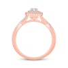 Thumbnail Image 3 of Now + Forever Round-Cut Diamond Double Halo Engagement Ring 3/8 ct tw 10K Rose Gold