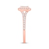 Thumbnail Image 2 of Now + Forever Multi-Diamond Center Cushion Halo Engagement Ring 3/4 ct tw 10K Rose Gold