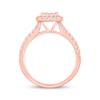 Thumbnail Image 3 of Now + Forever Multi-Diamond Center Cushion Halo Engagement Ring 3/4 ct tw 10K Rose Gold