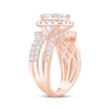 Thumbnail Image 2 of Now + Forever Princess-Cut Diamond Quad Halo Engagement Ring 2 ct tw 14K Rose Gold