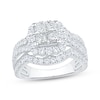 Thumbnail Image 1 of Now + Forever Princess-Cut Diamond Quad Halo Engagement Ring 2 ct tw 14K White Gold