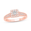 Thumbnail Image 1 of Now + Forever Princess-Cut Diamond Halo Engagement Ring 5/8 ct tw 10K Rose Gold
