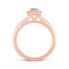 Thumbnail Image 3 of Now + Forever Princess-Cut Diamond Halo Engagement Ring 5/8 ct tw 10K Rose Gold