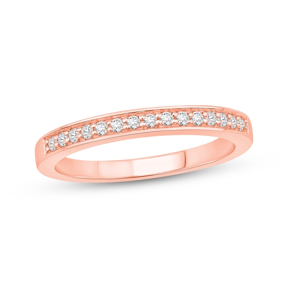 Now + Forever Diamond Wedding Ring 1/6 ct tw 10K Rose Gold
