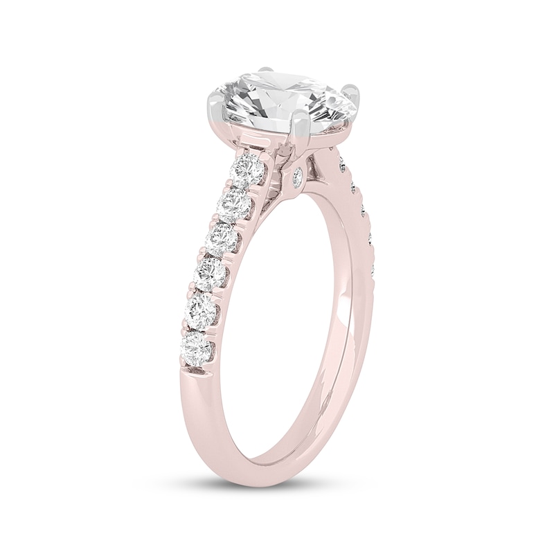 Main Image 2 of Now + Forever Lab-Grown Diamonds Oval-Cut Engagement Ring 2-1/2 ct tw 14K Rose Gold