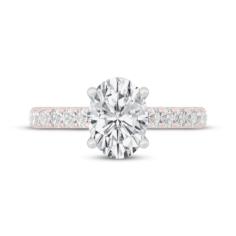 Main Image 3 of Now + Forever Lab-Grown Diamonds Oval-Cut Engagement Ring 2-1/2 ct tw 14K Rose Gold