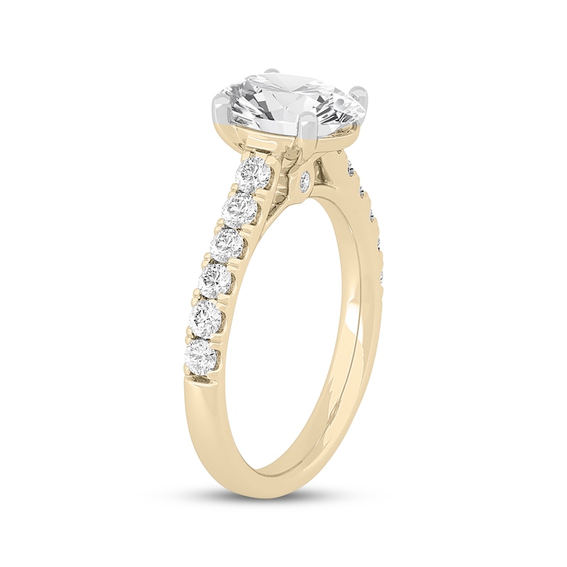 Main Image 2 of Now + Forever Lab-Grown Diamonds Oval-Cut Engagement Ring 2-1/2 ct tw 14K Yellow Gold
