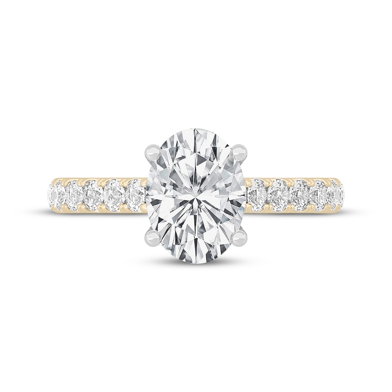 Main Image 3 of Now + Forever Lab-Grown Diamonds Oval-Cut Engagement Ring 2-1/2 ct tw 14K Yellow Gold