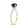Thumbnail Image 2 of Now + Forever Round-Cut Black & White Diamond Engagement Ring 2-1/5 ct tw 14K Yellow Gold