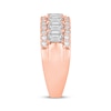 Thumbnail Image 2 of Now + Forever Lab-Grown Diamonds Emerald-Cut & Round-Cut Anniversary Ring 2-1/2 ct tw 14K Rose Gold