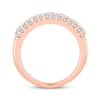 Thumbnail Image 3 of Now + Forever Lab-Grown Diamonds Emerald-Cut & Round-Cut Anniversary Ring 2-1/2 ct tw 14K Rose Gold