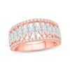 Thumbnail Image 1 of Now + Forever Lab-Grown Diamonds Marquise & Round-Cut Anniversary Ring 2 ct tw 14K Rose Gold