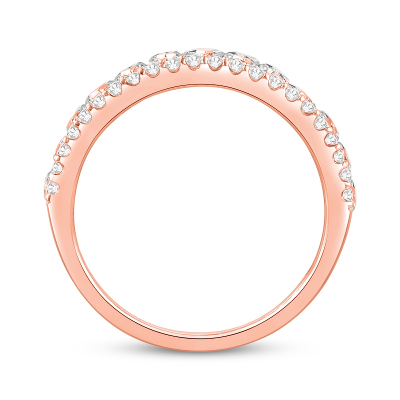 Main Image 3 of Now + Forever Lab-Grown Diamonds Marquise & Round-Cut Anniversary Ring 2 ct tw 14K Rose Gold