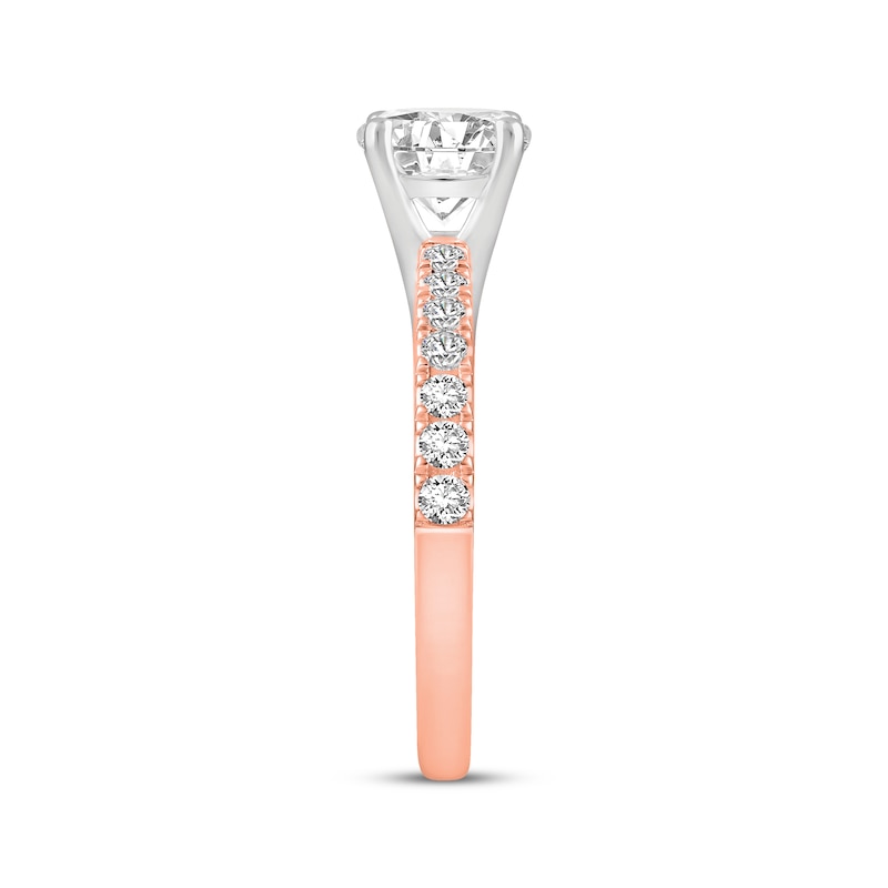 Main Image 2 of Now + Forever Lab-Grown Diamonds Round-Cut Engagement Ring 1-7/8 ct tw 14K Rose Gold