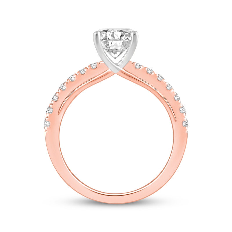 Main Image 3 of Now + Forever Lab-Grown Diamonds Round-Cut Engagement Ring 1-7/8 ct tw 14K Rose Gold