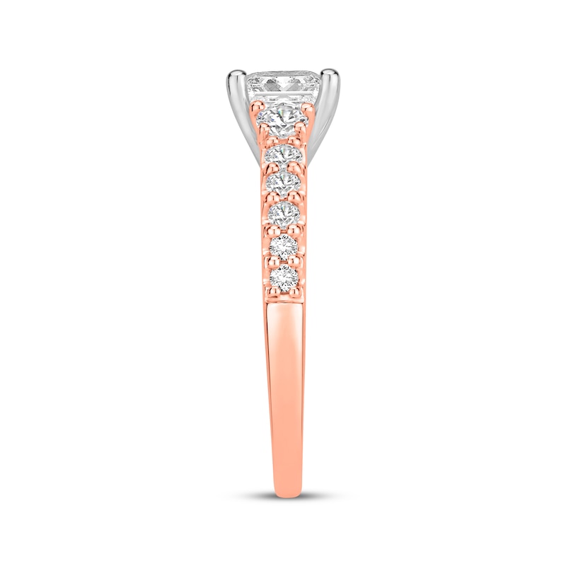 Main Image 2 of Now + Forever Lab-Grown Diamonds Princess-Cut Engagement Ring 1-1/2 ct tw 14K Rose Gold