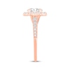 Thumbnail Image 2 of Now + Forever Lab-Grown Diamonds Oval-Cut Halo Engagement Ring 1-3/4 ct tw 14K Rose Gold