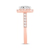 Thumbnail Image 2 of Now + Forever Lab-Grown Diamonds Princess-Cut Cushion Halo Engagement Ring 2-3/4 ct tw 14K Rose Gold