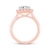 Thumbnail Image 3 of Now + Forever Lab-Grown Diamonds Princess-Cut Cushion Halo Engagement Ring 2-3/4 ct tw 14K Rose Gold
