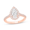 Thumbnail Image 1 of Now + Forever Lab-Grown Diamonds Pear-Shaped Engagement Ring 1-1/2 ct tw 14K Rose Gold