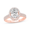 Thumbnail Image 1 of Now + Forever Lab-Grown Diamonds Oval-Cut Engagement Ring 2-1/2 ct tw 14K Rose Gold