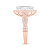 Thumbnail Image 2 of Now + Forever Lab-Grown Diamonds Marquise-Cut Halo Engagement Ring 1-1/2 ct tw 14K Rose Gold