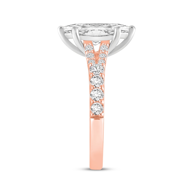 Main Image 2 of Now + Forever Lab-Grown Diamonds Marquise-Cut Engagement Ring 2 ct tw 14K Rose Gold