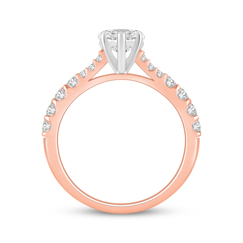 Main Image 3 of Now + Forever Lab-Grown Diamonds Marquise-Cut Engagement Ring 2 ct tw 14K Rose Gold