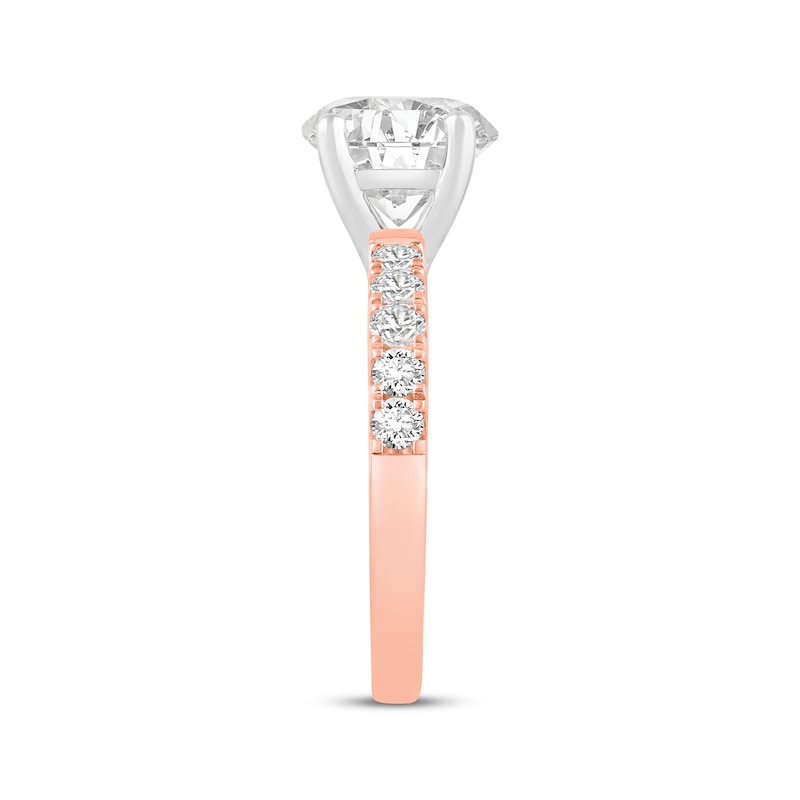 Main Image 2 of Now + Forever Lab-Grown Diamonds Round-Cut Engagement Ring 3-1/2 ct tw 14K Rose Gold
