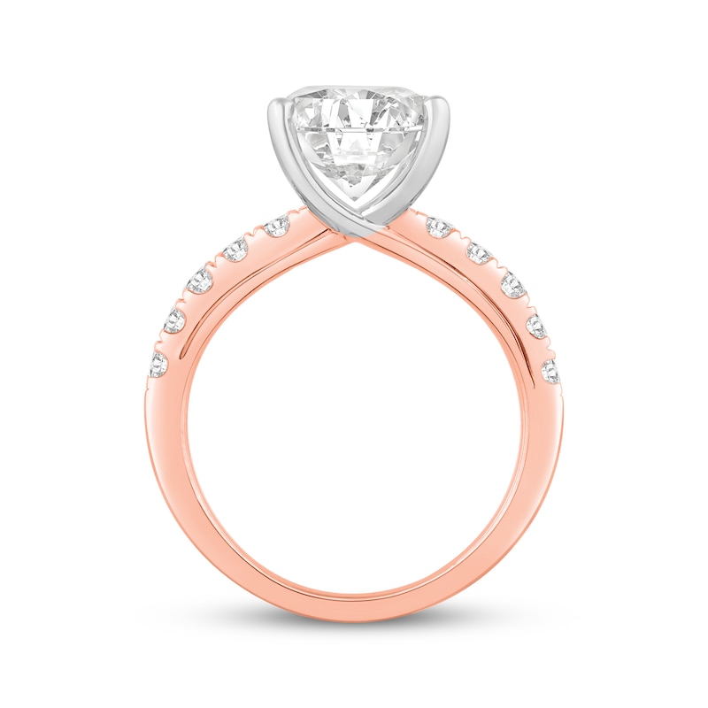Main Image 3 of Now + Forever Lab-Grown Diamonds Round-Cut Engagement Ring 3-1/2 ct tw 14K Rose Gold