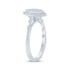 Thumbnail Image 2 of Now + Forever Multi-Diamond Center Marquise Halo Engagement Ring 1/4 ct tw 10K White Gold