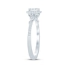 Thumbnail Image 2 of Now + Forever Multi-Diamond Center Square Halo Engagement Ring 1/4 ct tw 10K White Gold