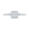 Thumbnail Image 3 of Now + Forever Multi-Diamond Center Square Halo Engagement Ring 1/4 ct tw 10K White Gold