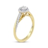 Thumbnail Image 2 of Now + Forever Round-Cut Diamond Halo Engagement Ring 3/4 ct tw 14K Yellow Gold
