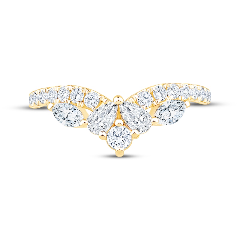 Main Image 3 of Now + Forever Lab-Grown Diamonds Pear, Marquise & Round-Cut Contour Ring 7/8 ct tw 14K Yellow Gold
