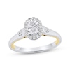 Thumbnail Image 1 of Now + Forever Oval-Cut Diamond Halo Engagement Ring 3/4 ct tw 14K Two-Tone Gold