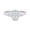 Thumbnail Image 3 of Now + Forever Oval-Cut Diamond Halo Engagement Ring 3/4 ct tw 14K Two-Tone Gold