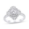 Thumbnail Image 1 of Now + Forever Round-Cut Diamond Starburst Halo Engagement Ring 1-1/4 ct tw 14K White Gold