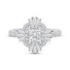 Thumbnail Image 3 of Now + Forever Round-Cut Diamond Starburst Halo Engagement Ring 1-1/4 ct tw 14K White Gold