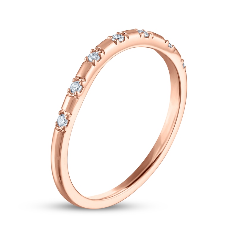 Main Image 2 of Memories Moments Magic Diamond Wedding Band 1/15 ct tw 14K Rose Gold